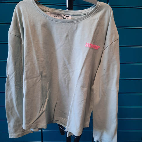 Tee shirt vert manche longue enfant 10 ans