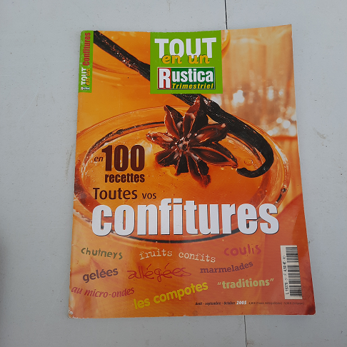 livre Toutes vos confitures "100 recettes Rustica