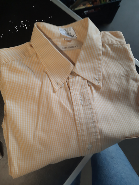 chemise homme vichy jaune /blc