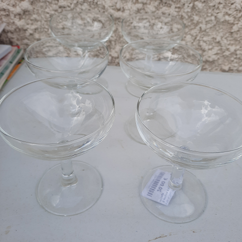 6 coupes a champagne vintage