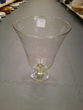 Grand vase verre sur pied H 33 cm