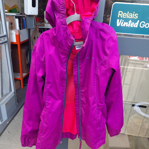 :parka décathlon 10 ans mauve