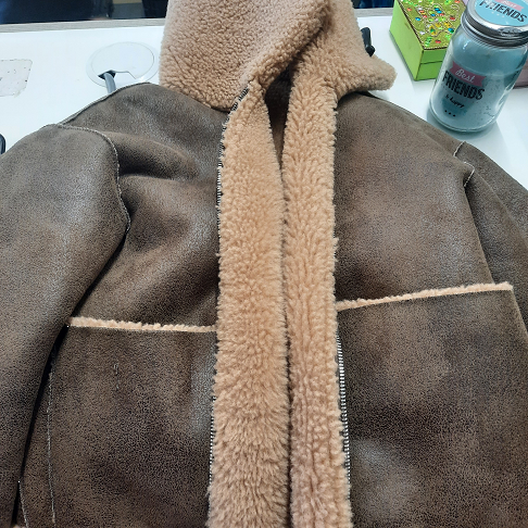 Veste en peau réversible Mango S