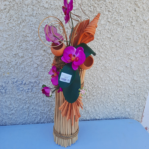 déco en bois de fleurs