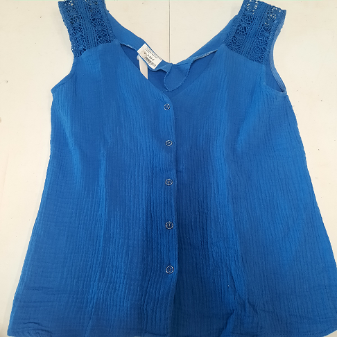 Chemisier bleu sans manche