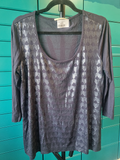 haut bleu a sequins