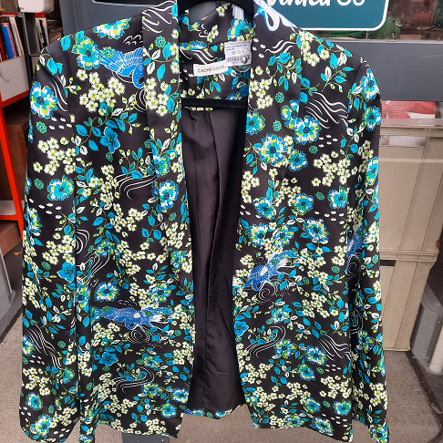 veste noire fleurie cache cache t42