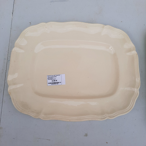 Plat rectangulaire céramique "Sarreguemines"
