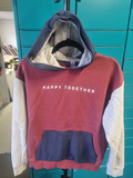 Sweat bordeaux et gris .
