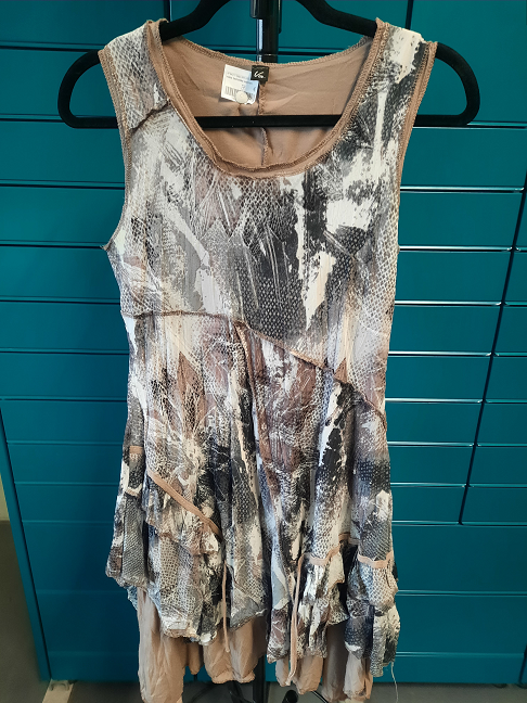 robe tachetée marron