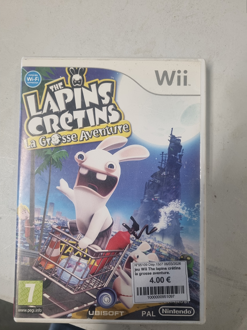 jeu Wii The lapins crétins la grosse aventure.  hi fi