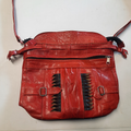 Sac à main cuir rouge