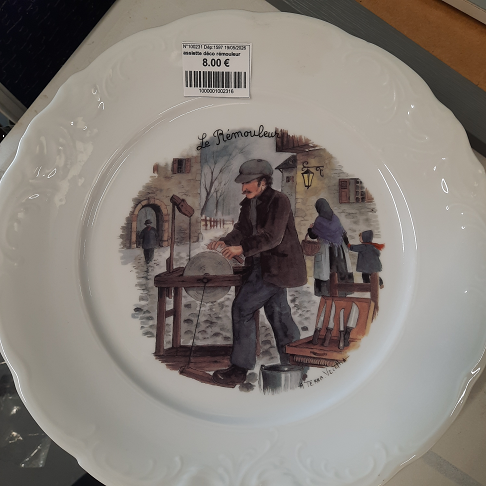 assiette déco rémouleur