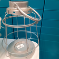 Lampion gris métal