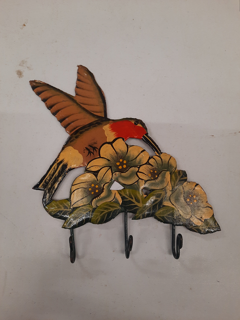 Porte torchon métal peint « oiseau »