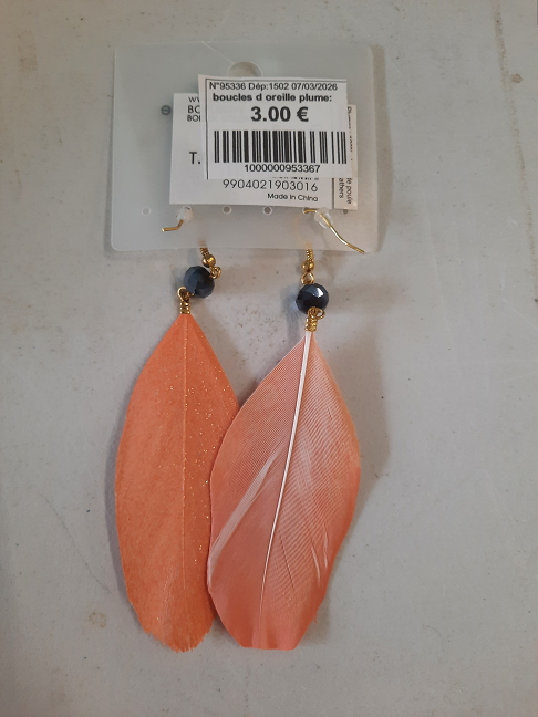 boucles d oreille plume: