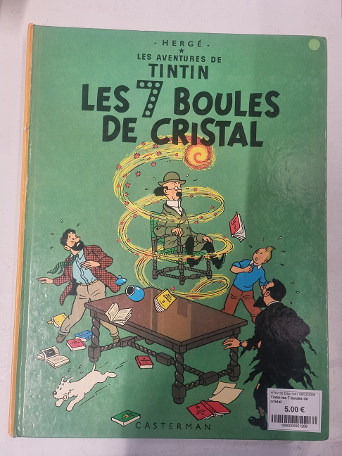 bande dessinée Tintin les 7 boules de cristal.