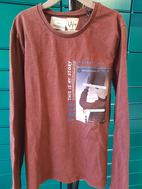 T-shirt IKKS bordeaux 10 ans