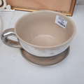 Pot fleur argenté tasse/soucoupe