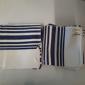 lot 6 serviettes tissu rayé bleu