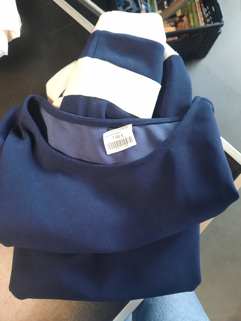 robe marine/blanc