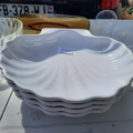 4 plats en forme de coquilles st-jacques
