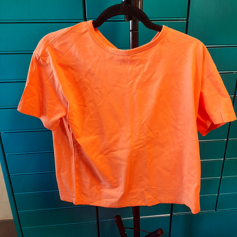 tee shirt femme orange/