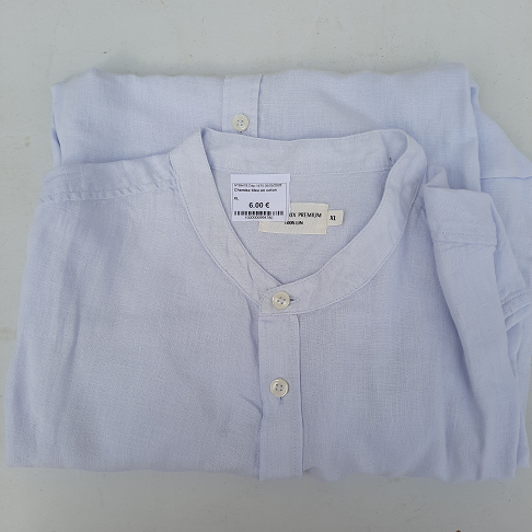 Chemise bleu en coton   XL