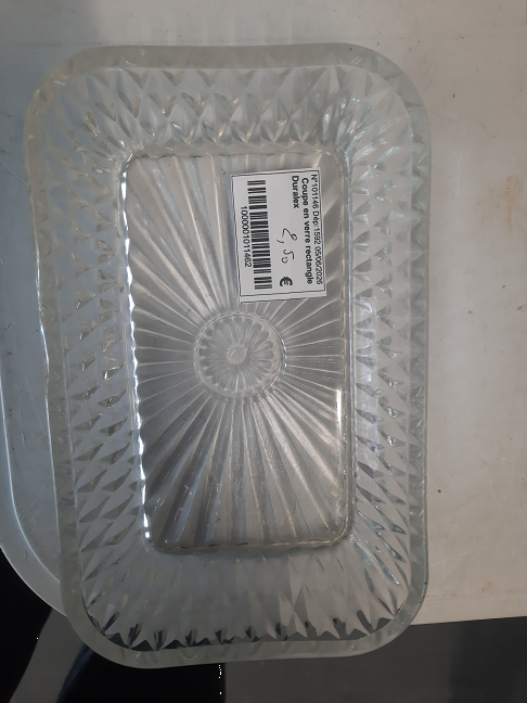Coupe en verre rectangle Duralex
