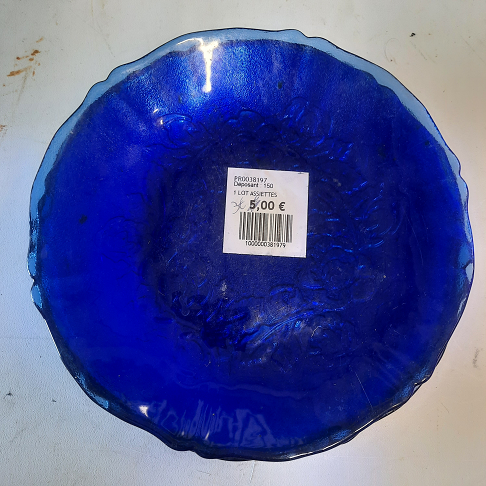 lot assiettes bleues