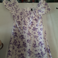 Robe longue fleurs violette T XS