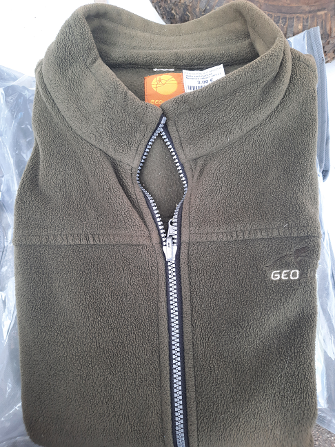 veste sans manche fermeture velours vert t l