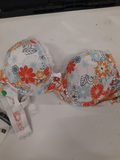 Soutien gorge armartures fleurs orangée 85