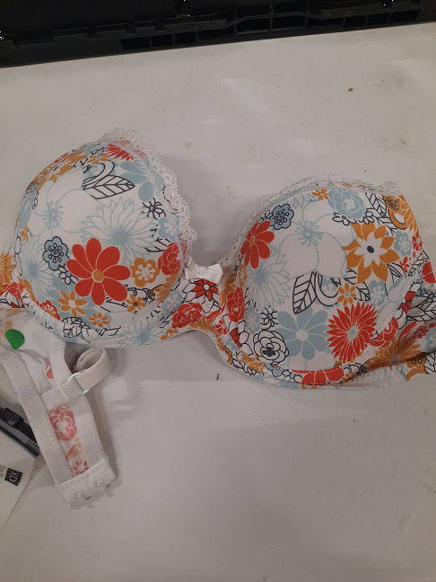 Soutien gorge armartures fleurs orangée 85