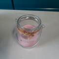 Bougie verre rose