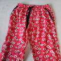 Pantalon pyjama rouge à fleurs, T38