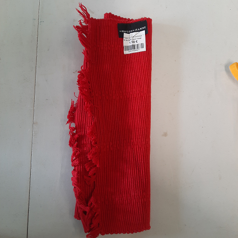 set de table coton rouge