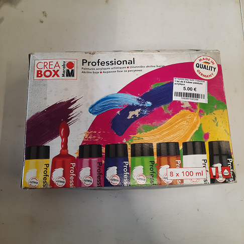 1 lot de 8 tubes peinture acrylique