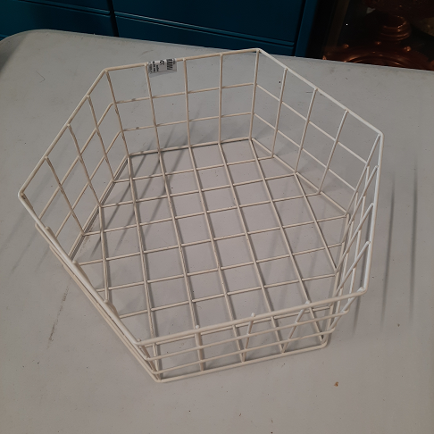 Déco. quadrillage blanc exagone: