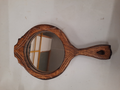 Miroir main ancien cadre bois