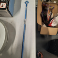 Tringle à rideaux  bleue extensible 40 a 75 cm