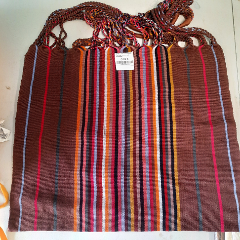 Tod bag marron rayé multicolor
