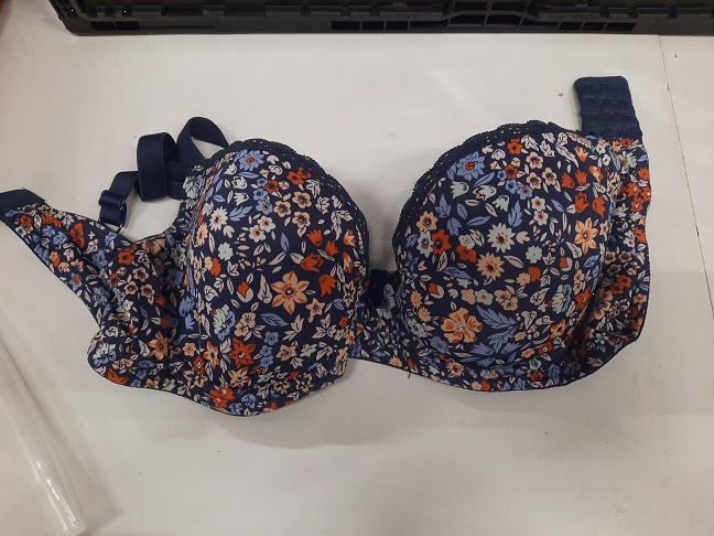 Soutien gorge arma. fleurs orangée/blc 80