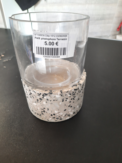 Petit photophore Terrazzo