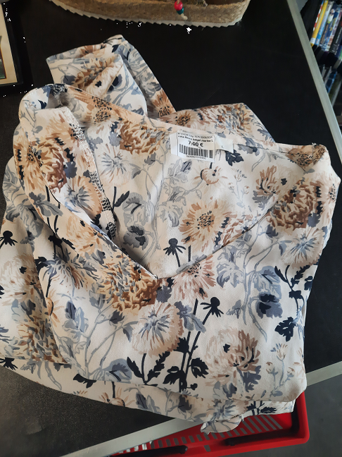 robe fleurs beige/ marine L