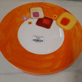 :6 assiettes plates oranges