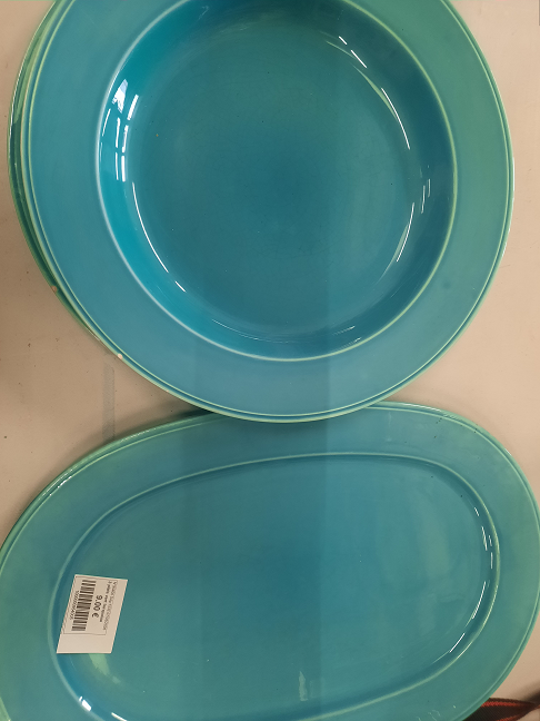 3 plats vert turquoise