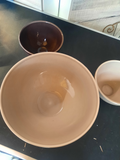 Ensemble saladier et 2 bols volute