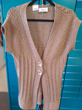 gilet 3/4marron sans manches
