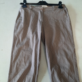 Pantalon marron /petit pois beiges